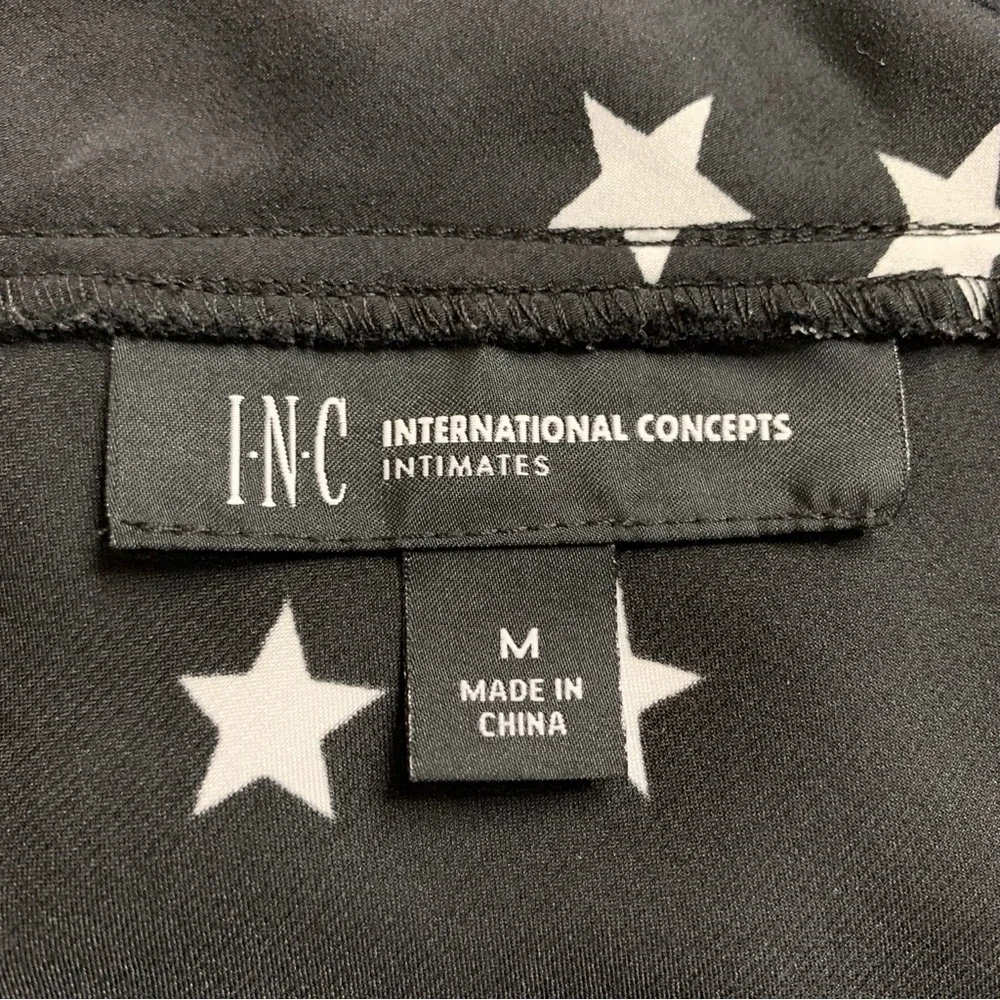 INC Silky Satin Cami PJ Pajama Set M Starry Nights Celestial Stars Loungewear